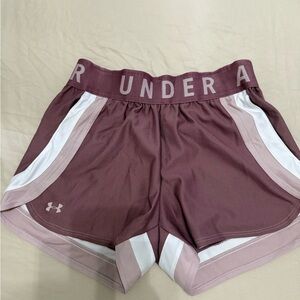 Under Armour Women's Shorts - Maroon and White